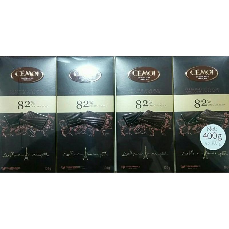 Chocolat extra noir 82 % cacao - Cémoi - 100 g