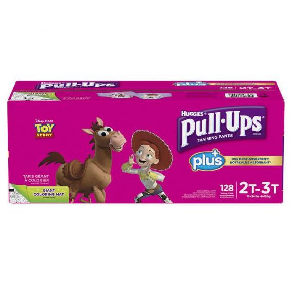 Huggies Pull-Ups Plus Training Pants 2T - 3T Girl Pack of 128 - Deliver ...
