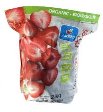 Alasko Organic Strawberries Slices, Frozen 2 kg