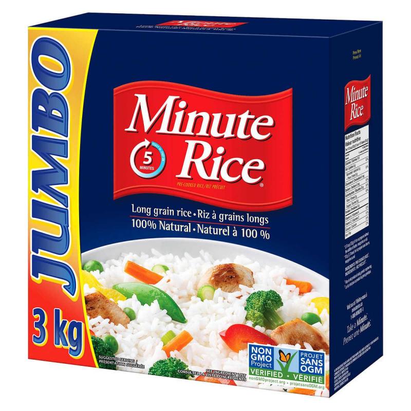 Minute Rice Long Grain Rice 3 kg - Deliver-Grocery Online (DG), 9354 ...