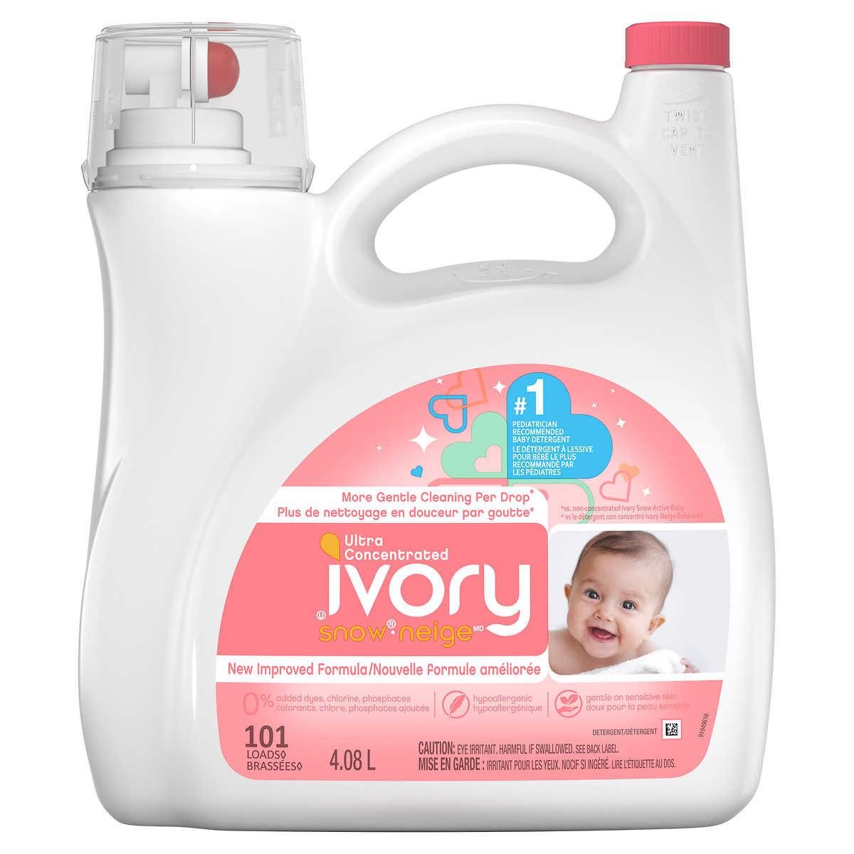 Ivory Neige Detergent A Lessive Liquide Pour Vetements De Bebe 101 Brassees 4 08 L Deliver Grocery Online Dg 9354 2793 Quebec Inc