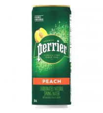 PERRIER Carbonated Natural Spring Water With Natural Peach Flavour, Pack of 10x250.0 ml