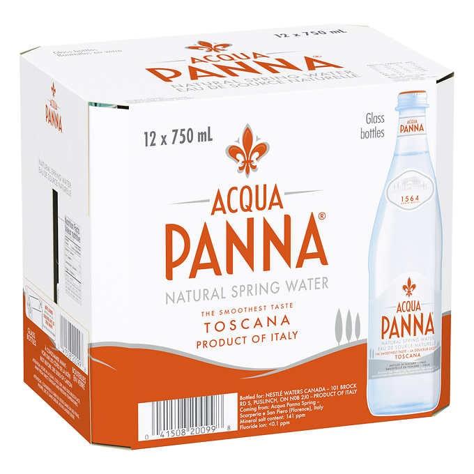 Acqua Panna Natural Spring Water, Glass bottles 12 × 750 mL -  Deliver-Grocery Online (DG), 9354-2793 Québec Inc.