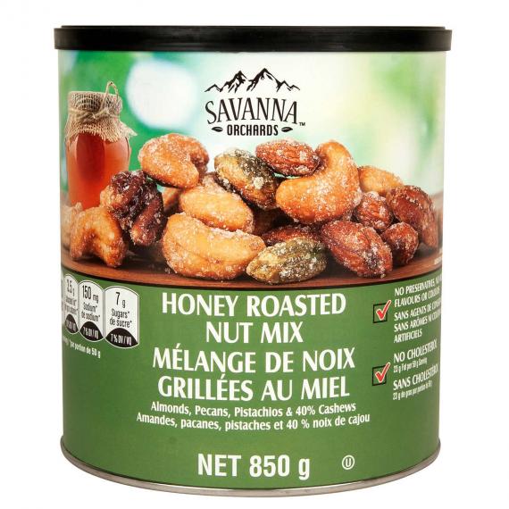SAVANNA Gourmet Honey Roasted Nut Mix, 850 g - Deliver-Grocery Online (DG),  9354-2793 Québec Inc.