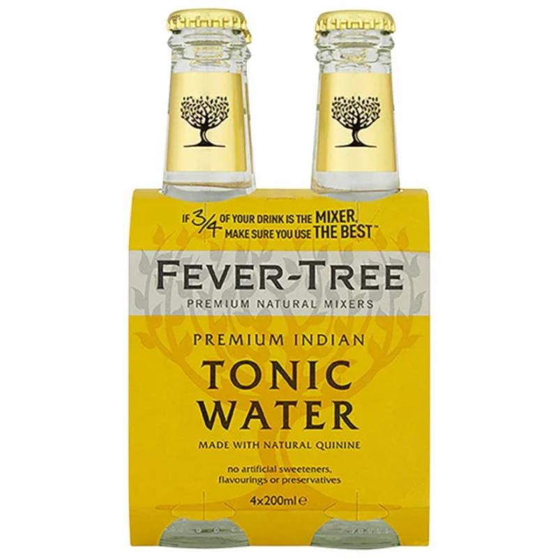 Fever-Tree Premium Indian Tonic Water 200ml Glass Bottle Pack of 24 –