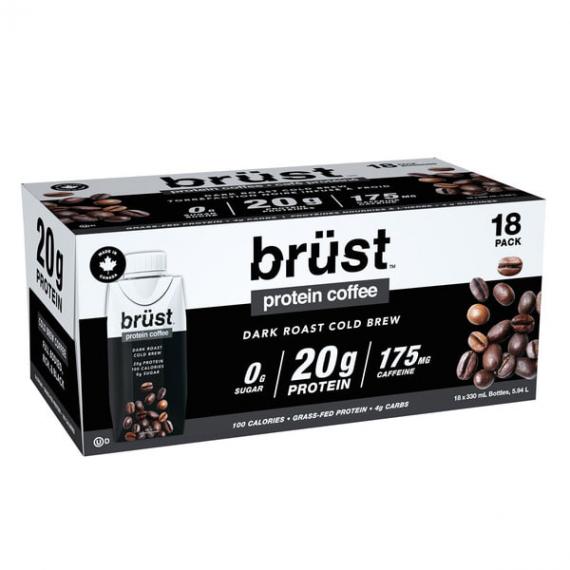 Brust - Dark Roast Cold Brew Protein Coffee 18 x 330 ml