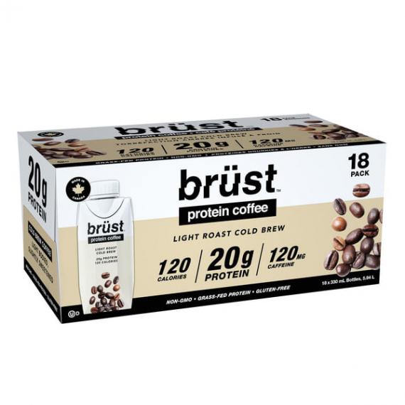 Brust Light Roast Cold Brew Protein Coffee 18 x 330 ml