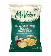 Miss Vickie's - Chips de pommes de terre cuites à la marmite aromatisées au sel de mer et au vinaigre 572g