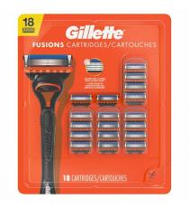 Gillette Fusion -rasoir à main, 5 lames de rasage, Paquet de 18 cartouches